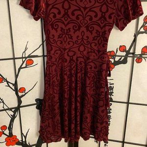 Red velvet Francesca's summer mini dress